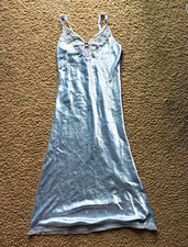 Oscar de la Renta Blue Slip Dress Lingerie