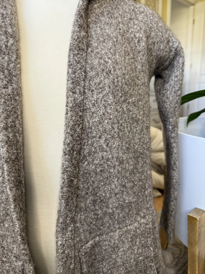 Sudadera con capucha envolvente Athleta Mill Valley Merino Yak frente abierto Boucle suave para mujer talla M Foto 2 de 4