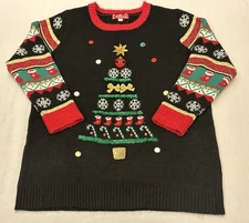 33 Degrees Christmas Sweater Tree Stocking Snowflake Fair Isle Nordic 3XL