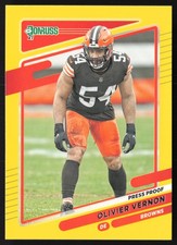 2021 Donruss #202 Olivier Vernon Press Proof Yellow