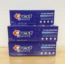 5 Crest 3D White Stain Eraser Toothpaste Icy Clean Mint 2.7 oz - 5 Pack