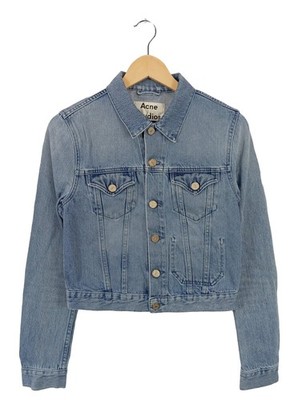 ACNE STUDIOS Jeansjacke Damen Jacke Gr. DE 36 blau Casual-Look