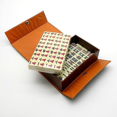 Antikes Reise Mahjong Set mit Aufbewahrungsbox, Klassische Fliesen, Spiele,
