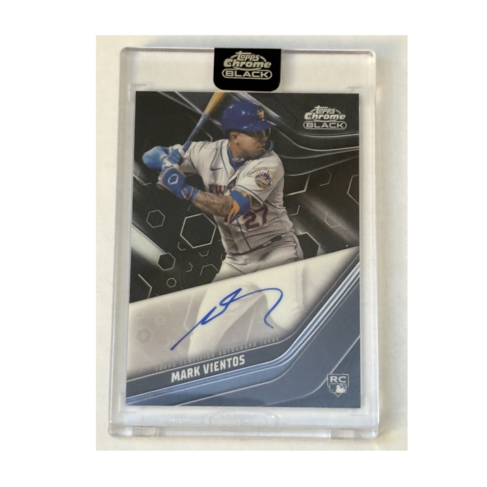 Topps 2023 Chrome Black Mark Vientos Autograph Rookie Mets #CBA-MV Baseball