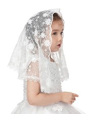 First Communion Veils for Girls Lace Chapel Veil Mantilla Veils Latin Lass Ch...