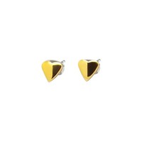 Boccia Paar Kinder-Ohrstecker Ohrringe Herz Goldfarben Titan 05092-02