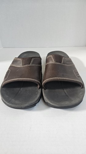 Rockport Men's Darwyn Slide 2 Sandal Brown Leather Size 11 - Picture 2 of 6