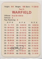1970 APBA Football 1969 Season Paul Warfield HOF 0q3