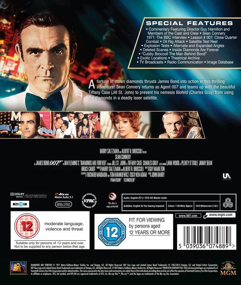 007 - Diamonds Are Forever Blu-Ray - Image 2 of 3