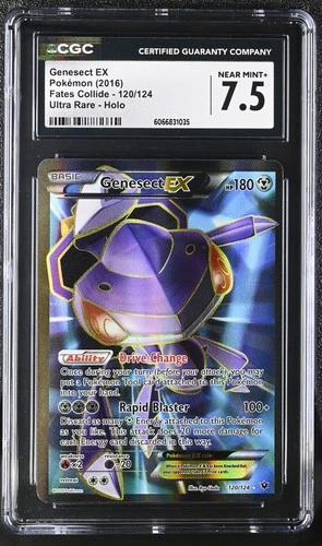 CGC 7.5 Genesect EX 2016 Fates Collide 120/124 Ultra Rare Holo Pokemon Card
