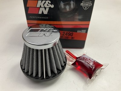 K&N RC2490 Generator Or Tractor Small Air Filter - 1-11/16'' Inlet, 2-3/8'' Height