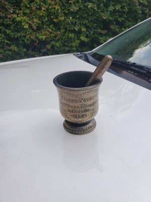 Bronze sister St. Francis Xavier Hebert mortar and pestle schering corp 1985
