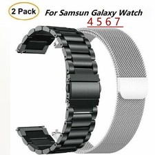 2Pack Metal Watch Band Strap  Milanese Loop For Samsung Galaxy Watch 4 5 6 7