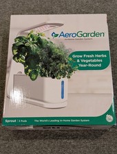 AeroGarden Sprout Hydroponic In-Home Garden System White 3-Pod LED NEW IN BOX