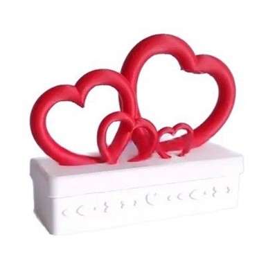 3D Printed Heart Shape Gift Box For Home Party Decoration Expressing Affection