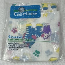 VTG Gerber Baby Diapers 1 Prefolded Birdseye Weave Cloth 100 Cotton NOS-READ