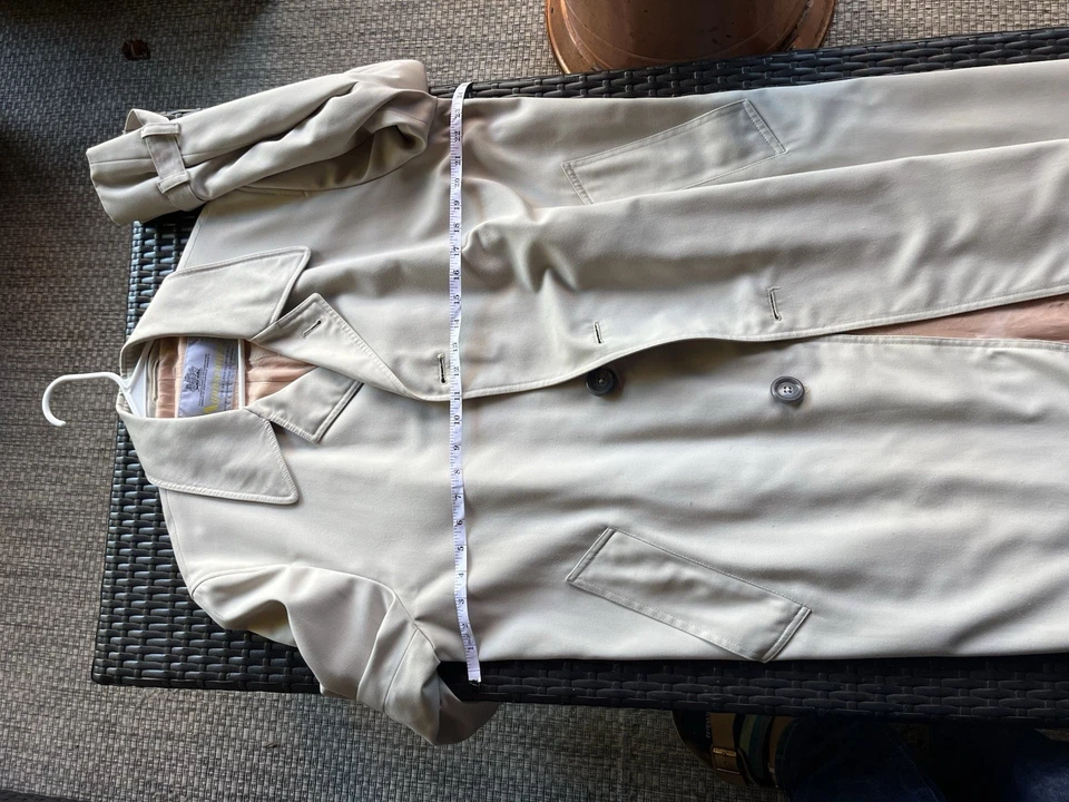 Vintage 1970s Aquascutum Trench, 42R, Regency Gabardine, Cream - Image 4 of 4