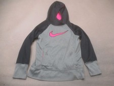 Nike Size M Kids Multicolor Therma Fit Soft Shell Pockets Activewear Hoodie 533