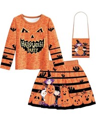 New 2-Piece Girls 7-8/130 outfit set TUTU Skirt  Shirt With Purse T-27 