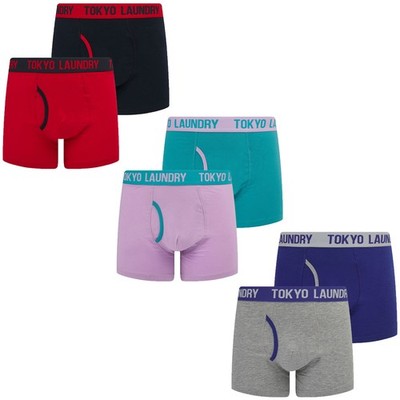 Tokyo Laundry Boxershorts Herren 2er Pack Stretch Baumwolle Boxershorts Unterwäsche Gummizug