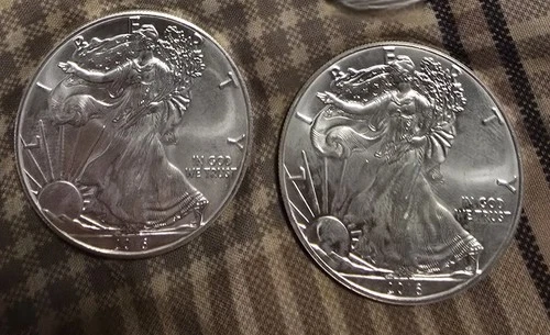 2 2016 American Silver Eagles 1 OZ, .999 FINE