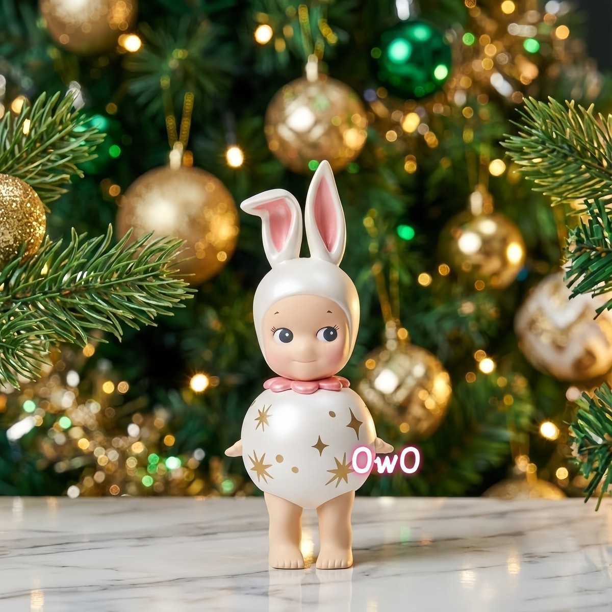 激レア ソニーエンジェル sonny angel  holiday Sonny Angel Christmas Ornament 2022 Secret Rabbit White Gold Stars