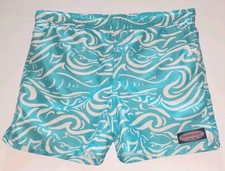 Vineyard Vines Boys 5 Swim Trunks 4" Aqua Blue  White Plus Travel Bag