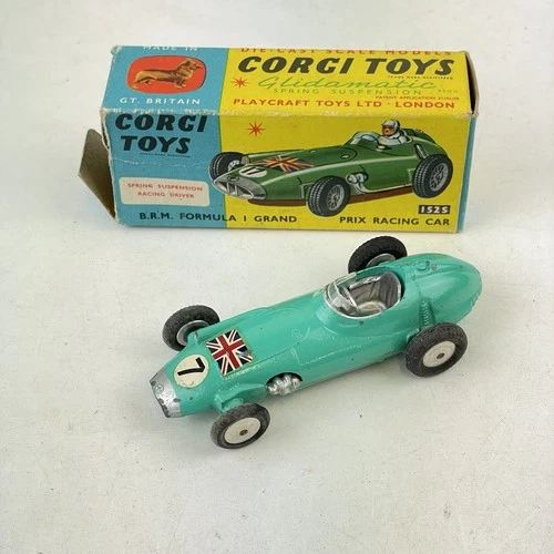Vintage Boxed Corgi Toys 152S BRM Formula 1 Grand Prix Racing Car