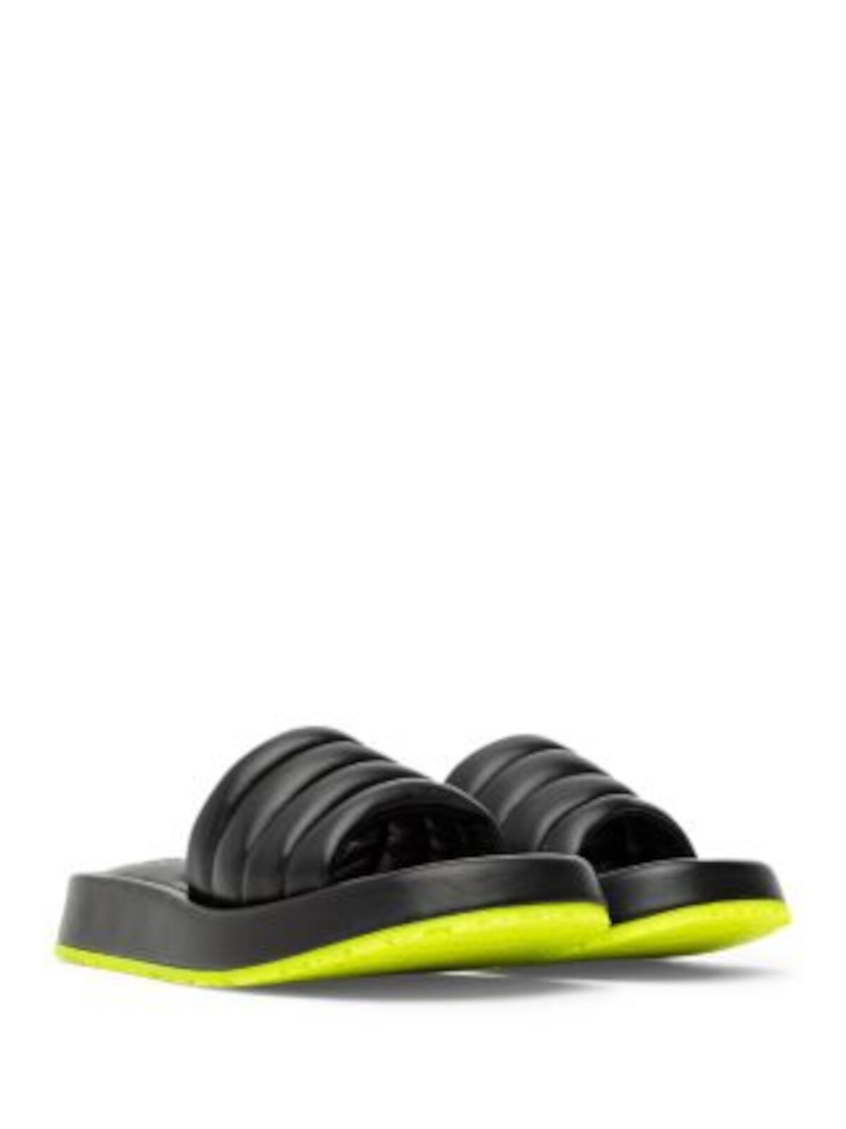 P448 Женские черные кожаные босоножки Fergie на 1 платформе с открытой танкеткой и без застежки 37