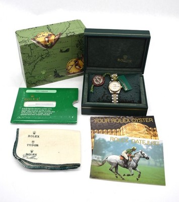 Rolex Datejust 69173 2-Tone 18k & SS Watch Fluted Bezel Jubilee Ivory Dial- 26mm