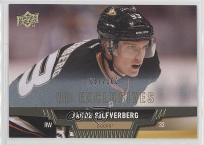 2013-14 Upper Deck UD Exclusives 57/100 Jakob Silfverberg #274 0d14