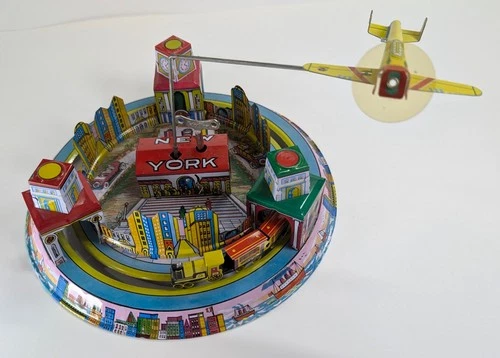 Schylling 20263 Collector Series New York Express Tin Clockwork Toy - VGC Works