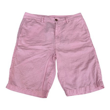 Polo Ralph Lauren Boys Size 18 XL Pink Linen Cotton Bermuda Shorts Preppy