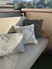 Lot of 3: Grey Silver Embellished Pillows — photo 2