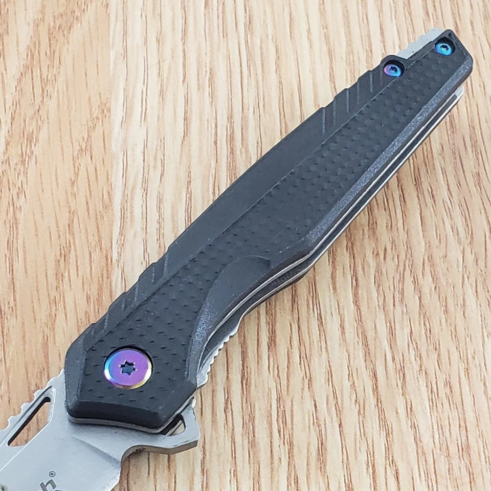 Складной нож MTech Linerlock 3,25 дюйма лезвие из нержавеющей стали нейлоновая ручка - Изображение 4 из 4