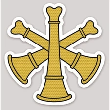 2 Inch Non-Reflective Firefighter Assistant Fire Chief Bugles Helmet Sticker
