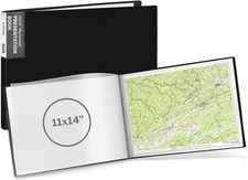 Dunwell Horizontal Presentation Book 11" x 14"  24 pockets, 48 Pages, Black