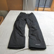 Columbia Snow Pants Youth Medium Black Omni Heat Waterproof Insulated Ski 26x25