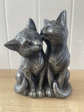 Next Silver Black Cats Ornament Height 18cm Lovely Condition