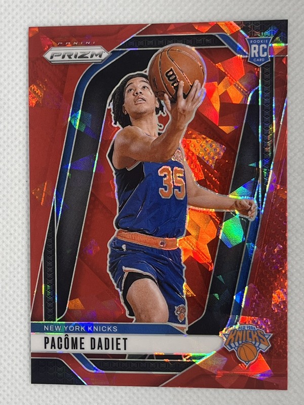 2024-25 Panini Prizm #259 Pacome Dadiet Red Cracked Ice Prizm RC