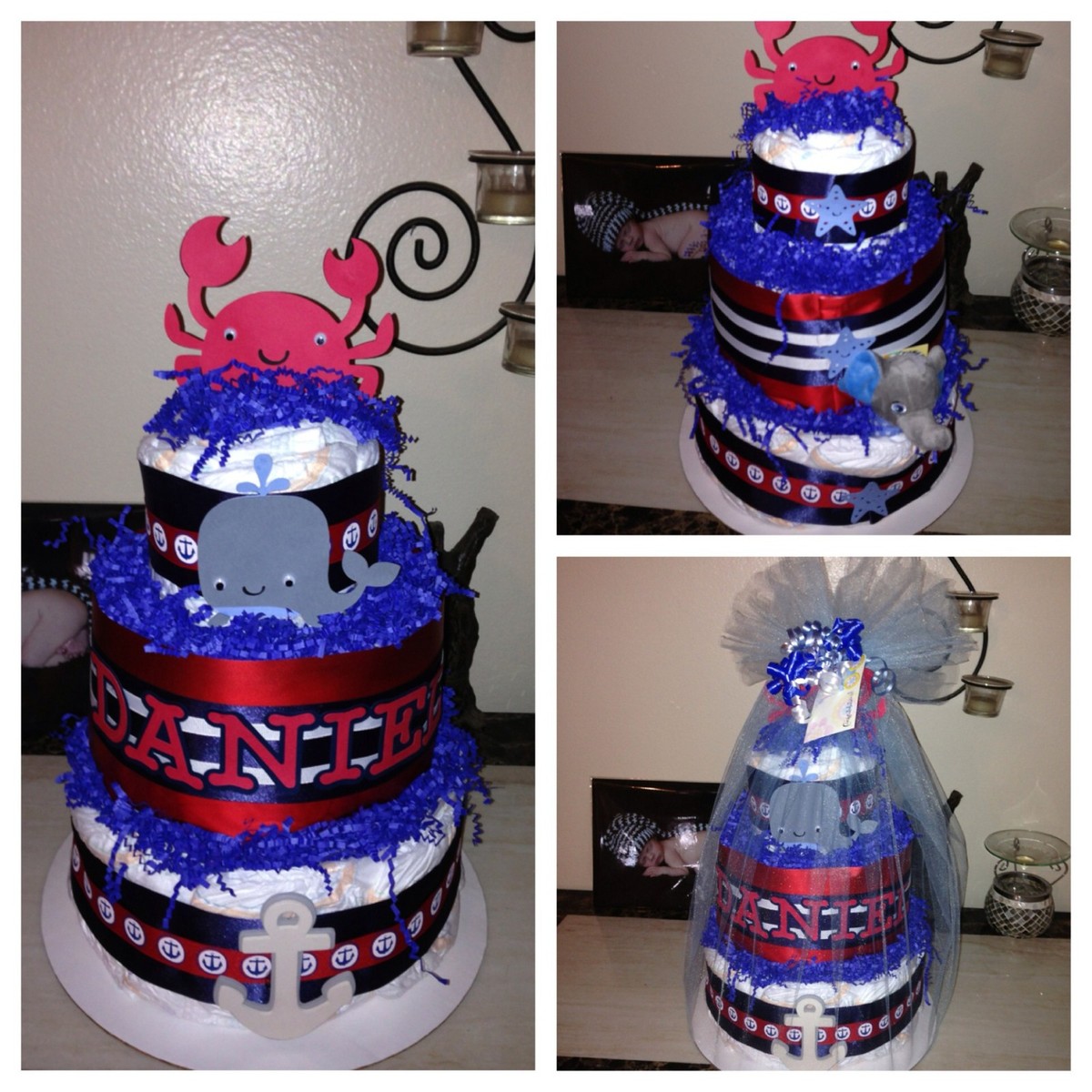 Nautical Theme Diaper Cake