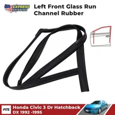 Left Door Glass Run Channel Rubber Seal Fits Honda Civic 2D 3D Hatchback 1992-95