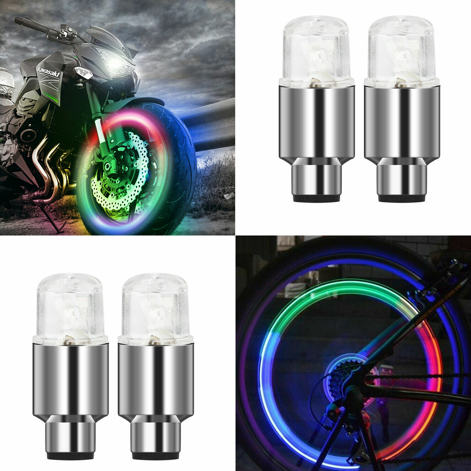 Universal Fluorescent Car Tire Valve Caps 4pcs, Fashion Luminous Tire Valve Stem Caps, Durable Abs Dust-Proof Tyre Stem Covers Decorative Fits Most Car, Glowing In Dark - Foto 14
