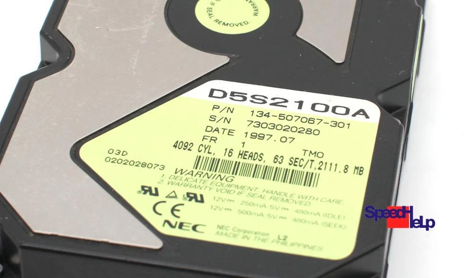 NEC D5S2100A 2.1GB 2111.8MB Ata Ide Pata HDD Hard Drive 134-507067-301 Hard Disk - Image 2 of 3