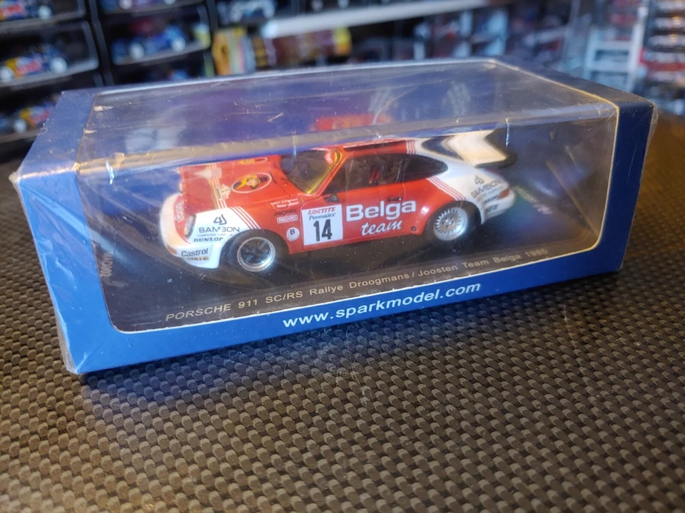 Spark Mad002 PORSCHE 911 SCRS DROOGMANS rally YPRES 1985 -1:43 RARE - Immagine 3 di 4