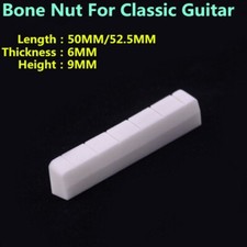 1 Piece Real Slotted Bone Nut For Guitar 50MM / 52.5MM  6MM  9MM