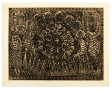 Luciano LATTANZI (1925-1999) OPERA INCISIONE ACQUAFORTE PITTURA SEMANTICA 1984