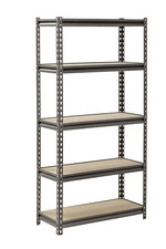 Steel Storage Rack, 5 Adjustable Shelves, 60" Height X 30" Width X 12" Depth