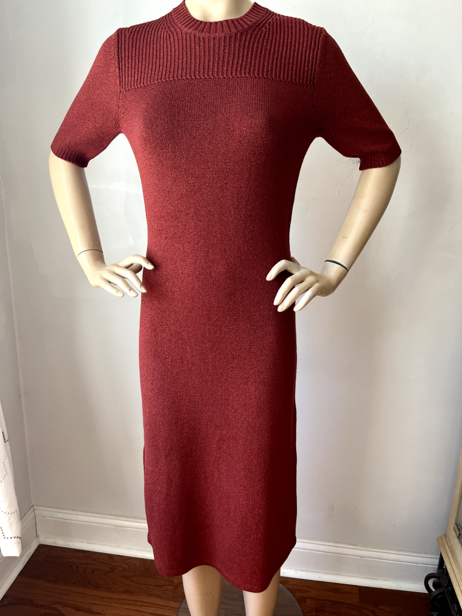 rust knit dress Hey Pumpkin Sweater Dress In Rust