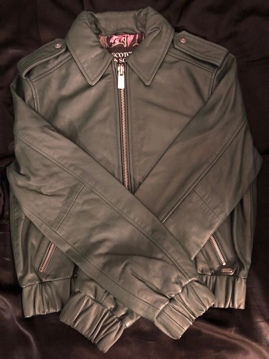 Scotch and soda deals leather jacket womens